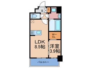 ｴｽﾘｰﾄﾞﾚｼﾞﾃﾞﾝｽ梅田ﾏｰｸｽの物件間取画像